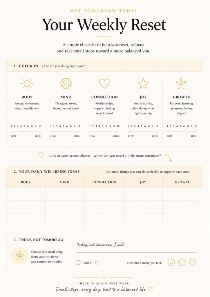 Your Weekly Reset Worksheet