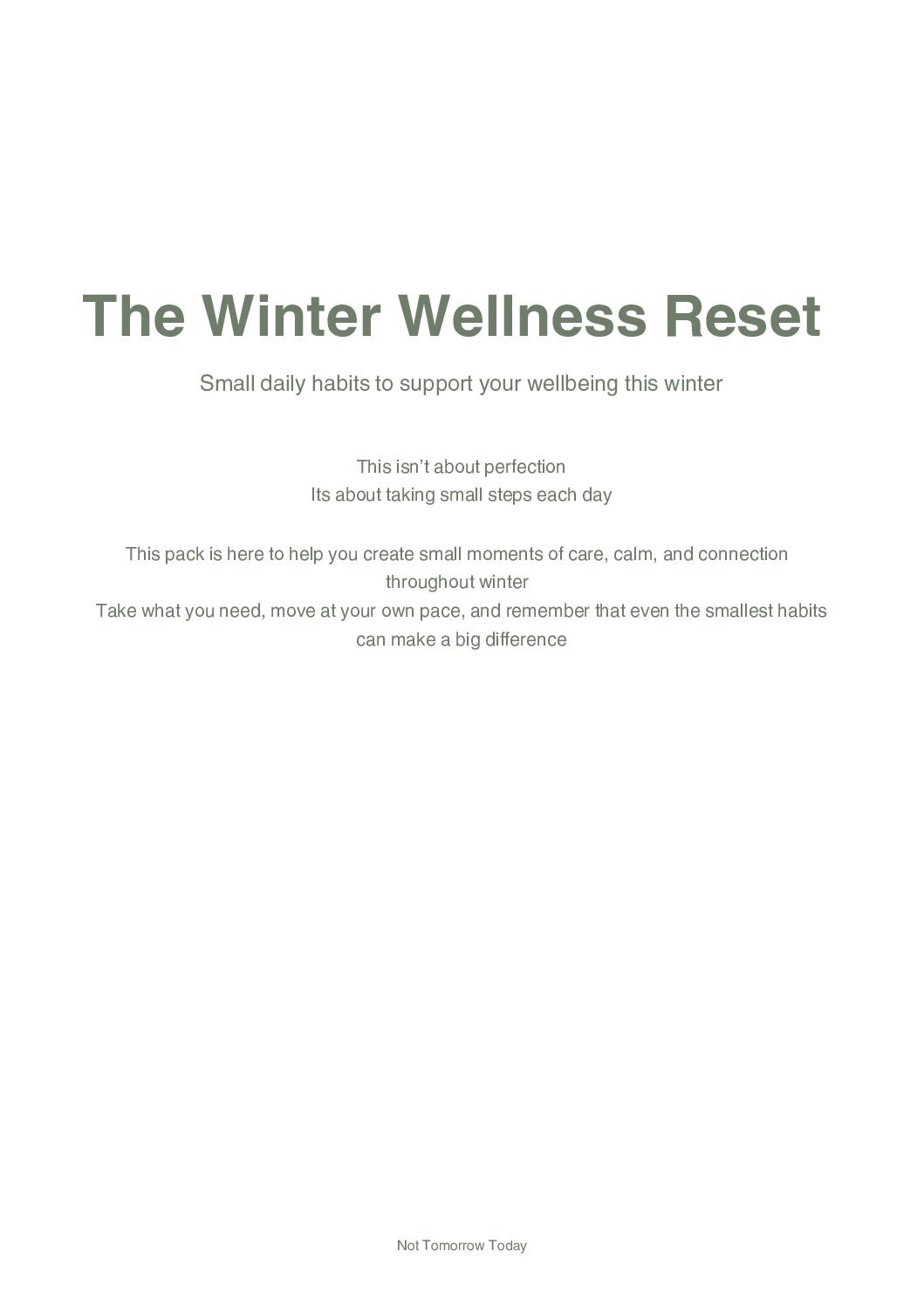 The Winter Wellness Reset